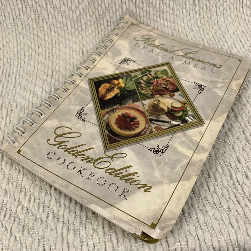 Vintage 1990 Richard Simmons Deal A‎ Meal Golden Edition Cookbook Spiral Bound